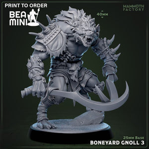 Boneyard Gnoll 3 | BeaMini Print to Order Miniatures