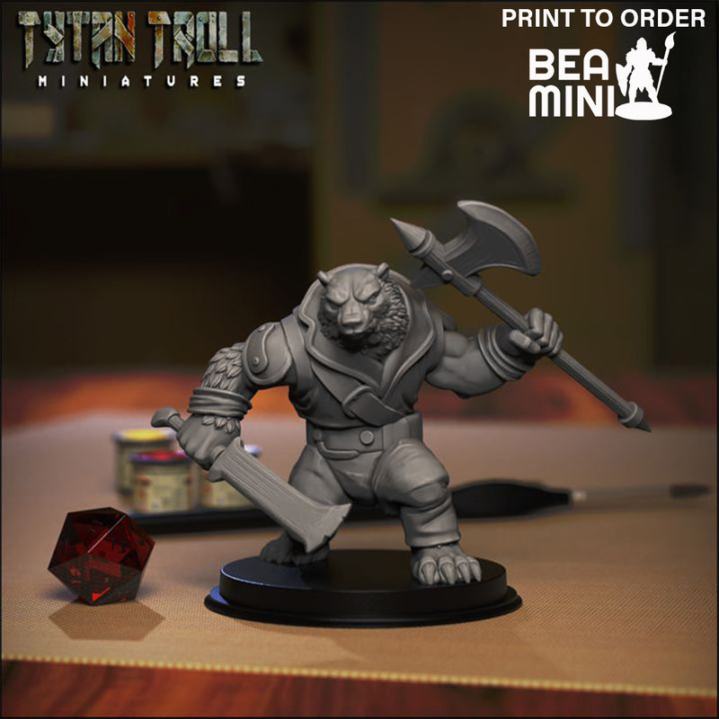 Werebear 10 | BeaMini Print to Order Miniature