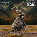 Brukh - Orc Fighter Mounted | BeaMini Print to Order Miniatures