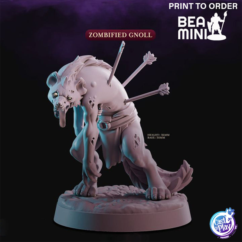 Zombified Gnoll | BeaMini Print to Order Miniatures