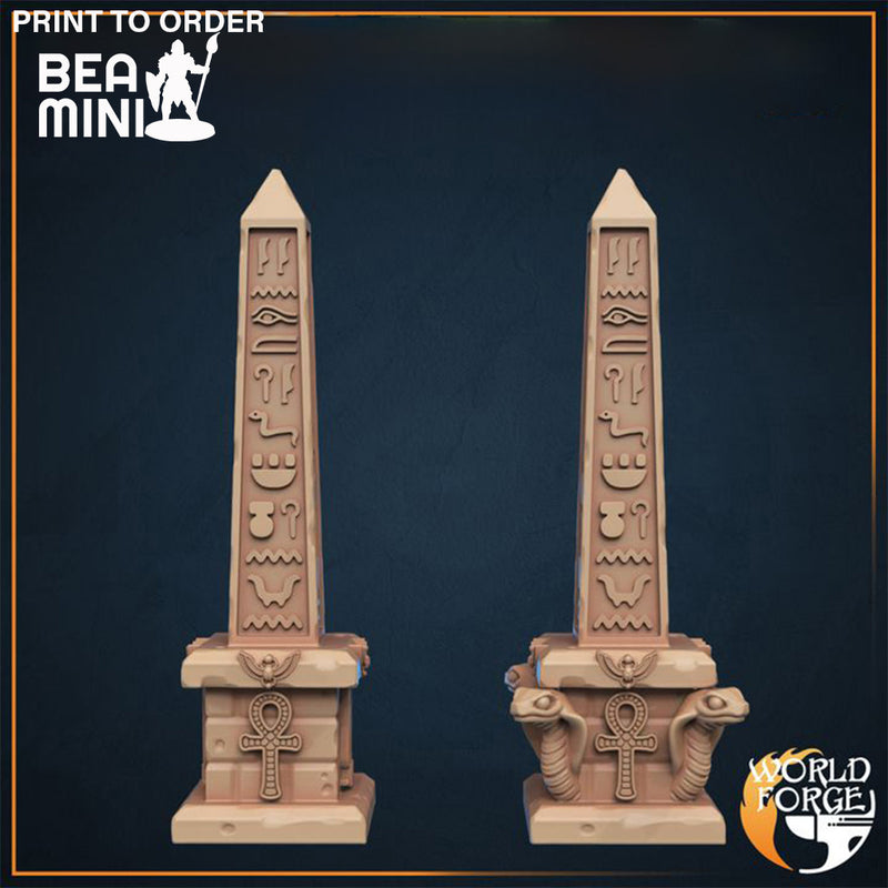 Ancient Obelisks | BeaMini Print to Order Miniatures