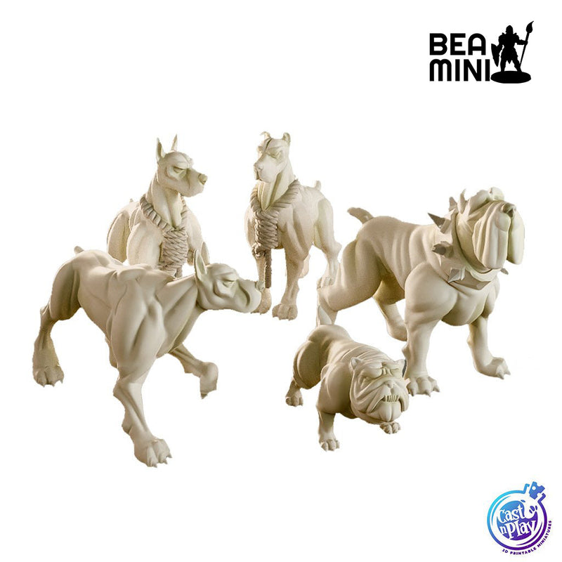 Dog Pack | BeaMini Unpainted RPG Miniatures