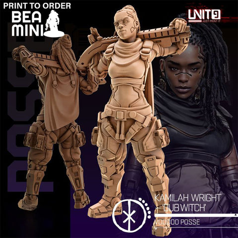 Kamilah Wright - Dubwitch | BeaMini Print to Order Miniatures