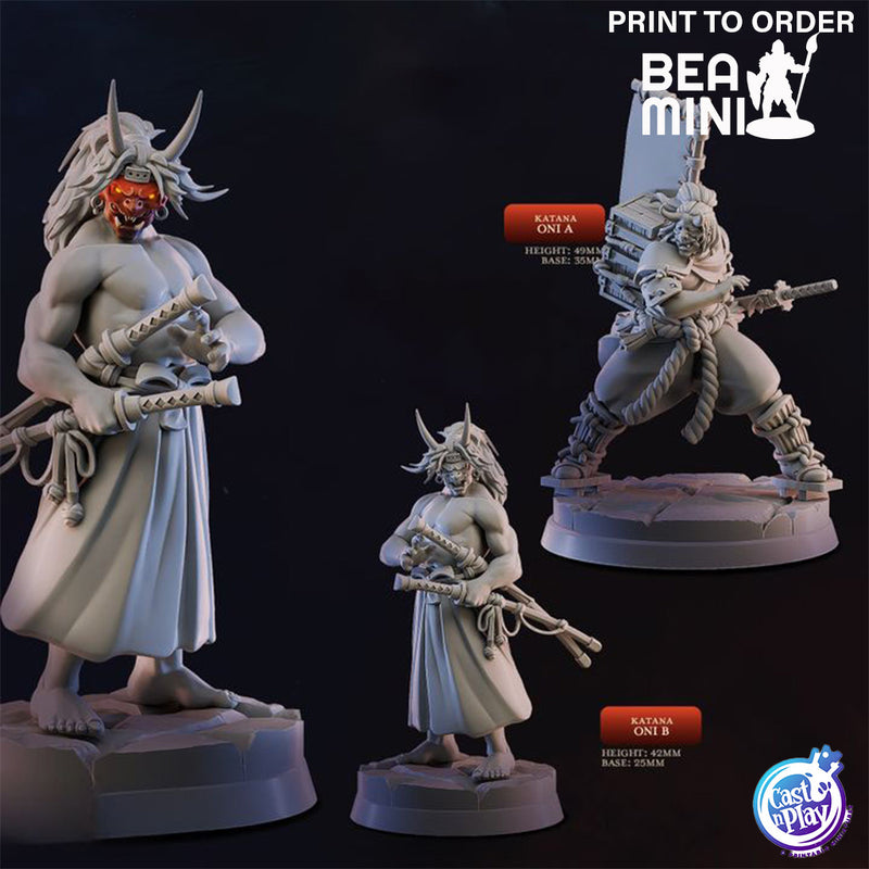 Katana Oni | BeaMini Print to Order Miniatures
