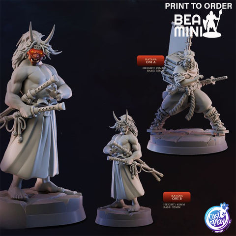 Katana Oni | BeaMini Print to Order Miniatures