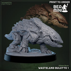Wasteland Bulette 1 | BeaMini Print to Order Miniatures
