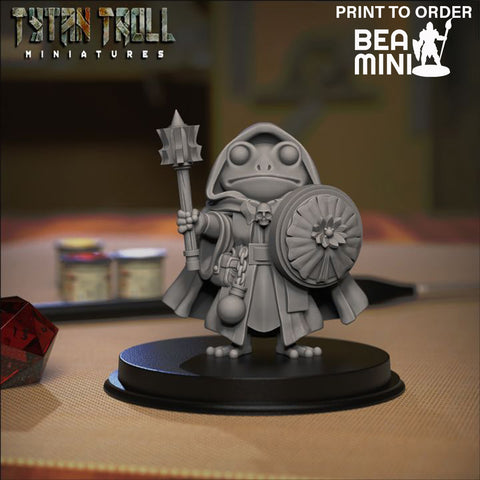 Frog Cleric | BeaMini Print to Order Miniatures