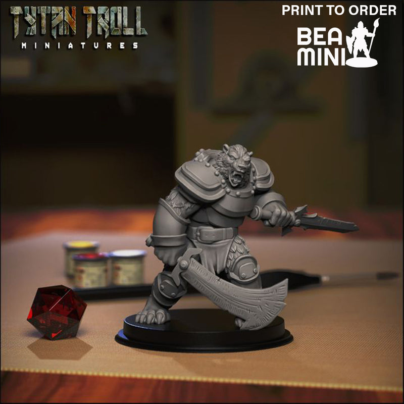 Werebear 4 | BeaMini Print to Order Miniature