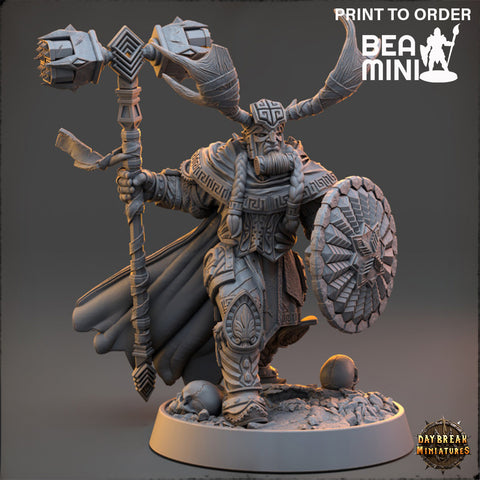 Grandmaster Stormhorn - Hobgoblin Cleric | BeaMini Print to Order Miniatures