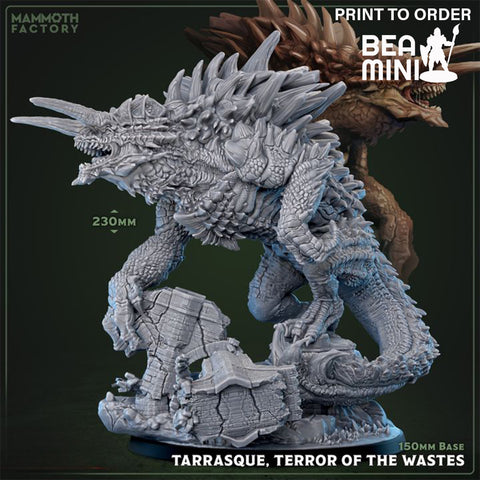 Tarrasque, Terror of the Wastes | BeaMini Print to Order Miniatures