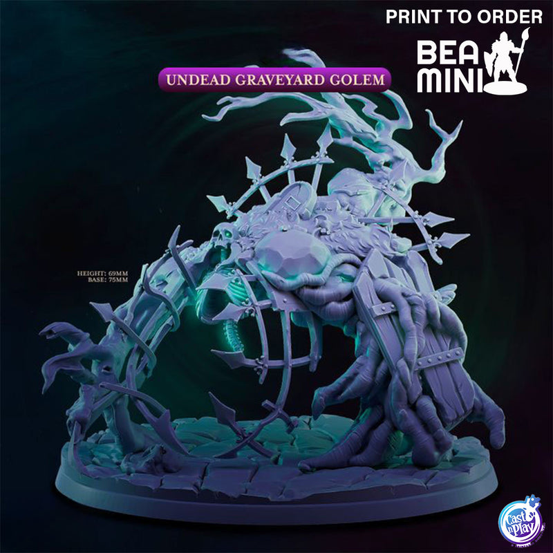 Graveyard Golem | BeaMini Print to Order Miniatures