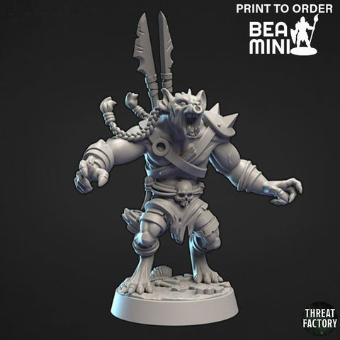 Gnoll D | BeaMini Print to Order Miniatures