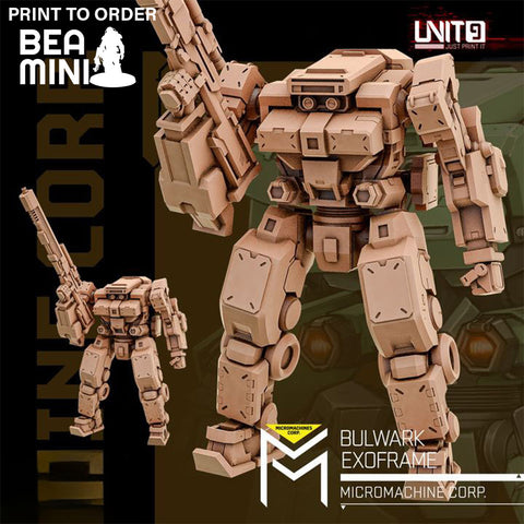 Bullwark Exoframe | BeaMini Print to Order Miniatures