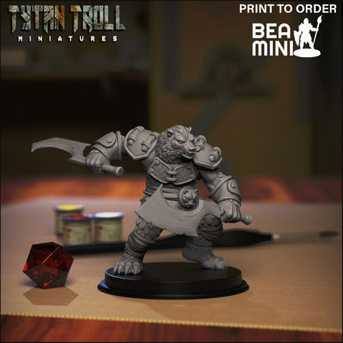 Werebear 9 | BeaMini Print to Order Miniature