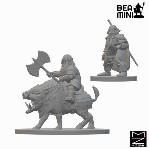 Dwarf Fighter (wave 2) | BeaMini Unpainted RPG Miniatures