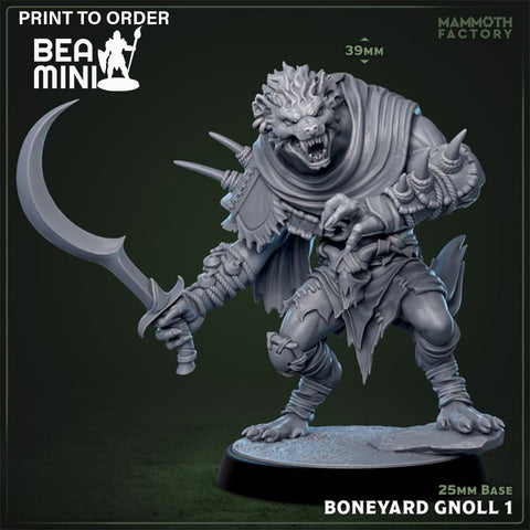 Boneyard Gnoll 1 | BeaMini Print to Order Miniatures