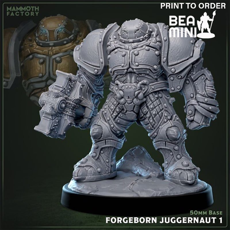 Forgeborn Juggernaut 1 | BeaMini Print to Order Miniature