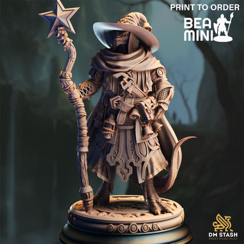 Dragonborn Sorcerer - Ozmandi Starborn | BeaMini Print to Order Miniatures