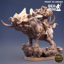 Gouch on Grinderwulf - Gnoll Cavalry | BeaMini Print to Order Miniatures