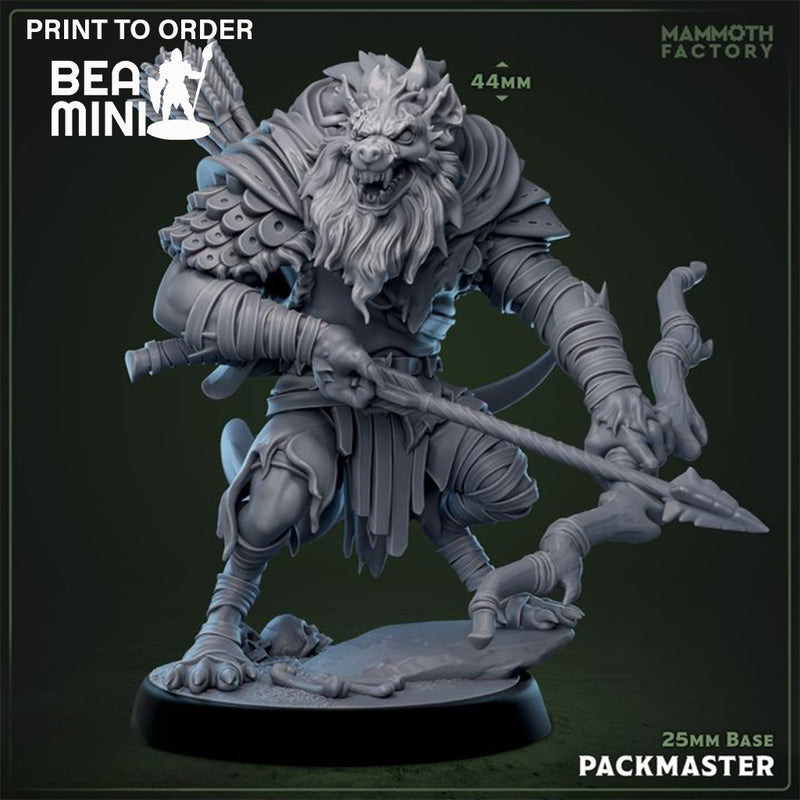 Gnoll Packmaster | BeaMini Print to Order Miniatures