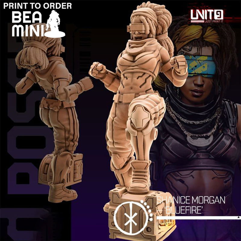 Shanice Morgan - Bluefire | BeaMini Print to Order Miniatures