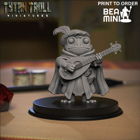 Frog Bard | BeaMini Print to Order Miniatures