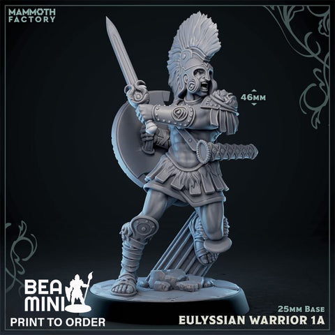 Eulyssian Swordsman 1A | BeaMini Print to Order Miniatures