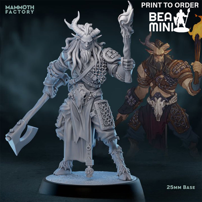 Half Beast Fighter 1 | BeaMini Print to Order Miniatures