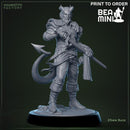 Male Tiefling Rogue | BeaMini Print to Order Miniatures