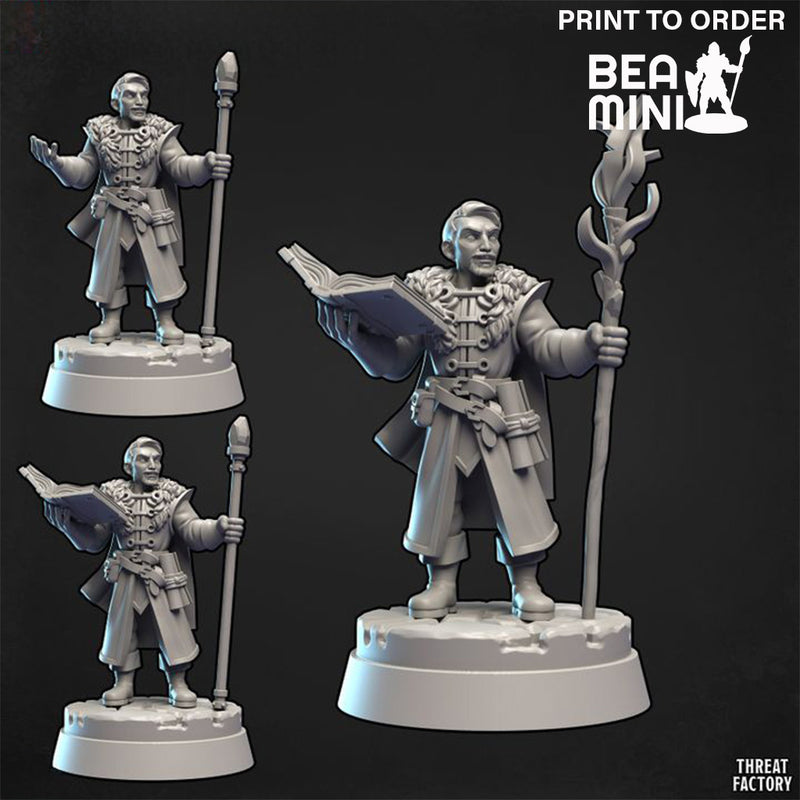 Human Wizard | BeaMini Print to Order Miniature