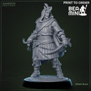 Tiefling Barbarian | BeaMini Print to Order Miniatures