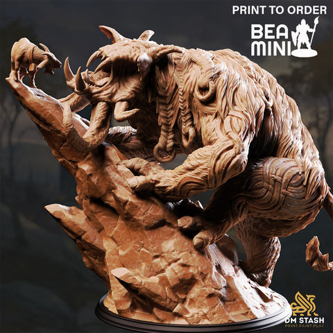 Frost Horned Beast - Hrimyhyrnir | BeaMini Print to Order Miniatures