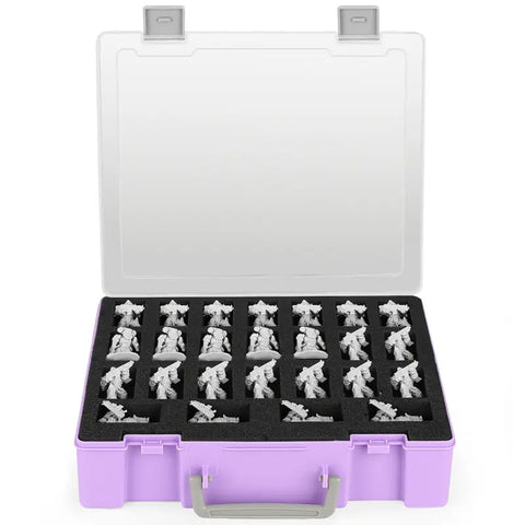 50 Slot Protective Miniatures Case - Purple
