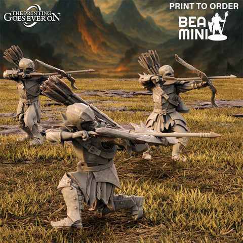 Orc Archers (3 models) | BeaMini Print to Order Miniature