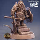 Thane Ragnar - Dwarven Fighter | BeaMini Print to Order Miniatures