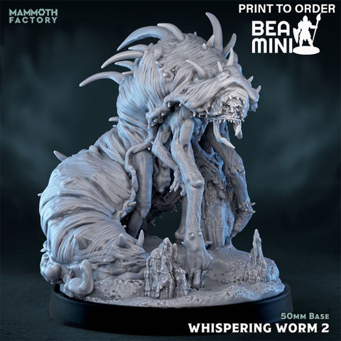 Whispering Worm 2 | BeaMini Print to Order Miniatures