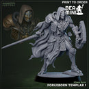 Forgeborn Paladin 1 | BeaMini Print to Order Miniature