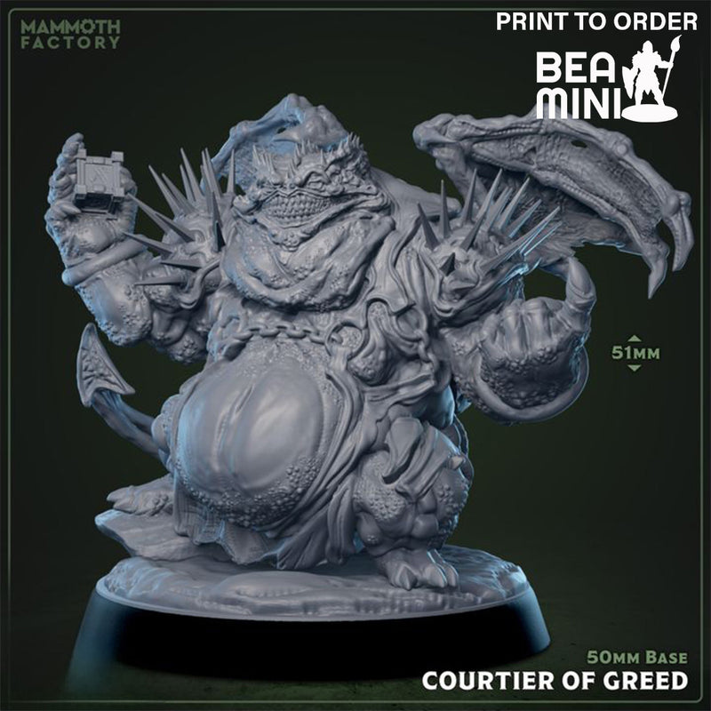 Demon Courtier of Greed | BeaMini Print to Order Miniatures