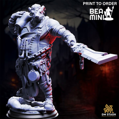Half-Orc Chef - Gunthrak Destraz | BeaMini Print to Order Miniatures