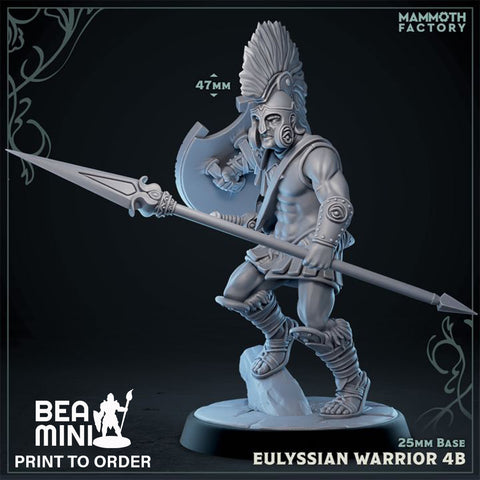 Eulyssian Warrior 4B | BeaMini Print to Order Miniatures