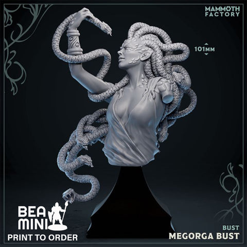 Megorga Bust | BeaMini Print to Order Miniatures