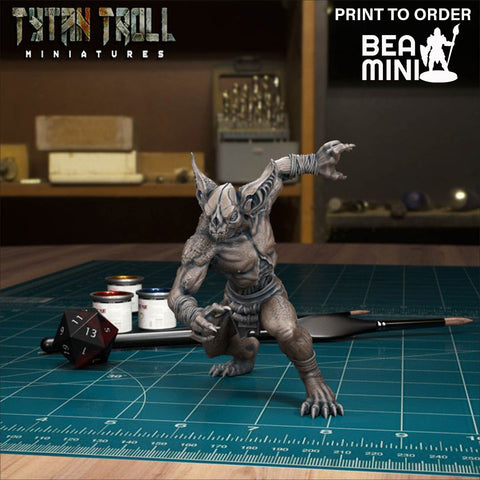 Bat Folk Creature 03 | BeaMini Print to Order Miniatures