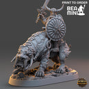 Homad the Shredder on Tuskerbeast | BeaMini Print to Order Miniatures