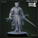 Tiefling Paladin | BeaMini Print to Order Miniatures