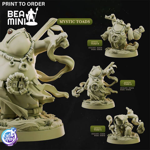 Mystic Toads | BeaMini Print to Order Miniatures