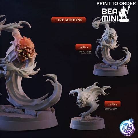 Fire Minions | BeaMini Print to Order Miniatures