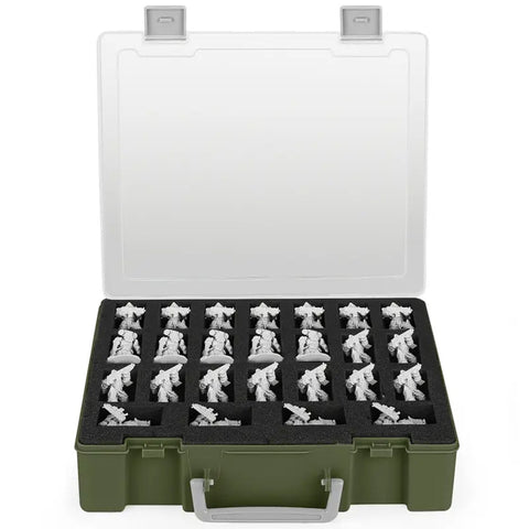 50 Slot Protective Miniatures Case - Green