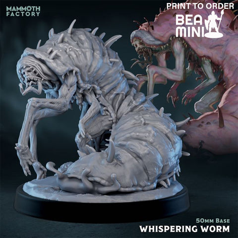 Whispering Worm 1 | BeaMini Print to Order Miniatures