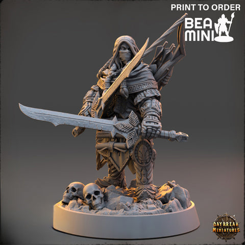 Goslana Shadowslash - Hobgoblin Ranger | BeaMini Print to Order Miniatures