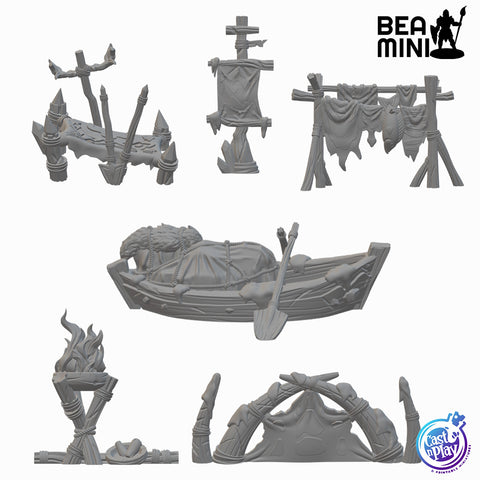 Arctic Camp | BeaMini Unpainted RPG Miniatures